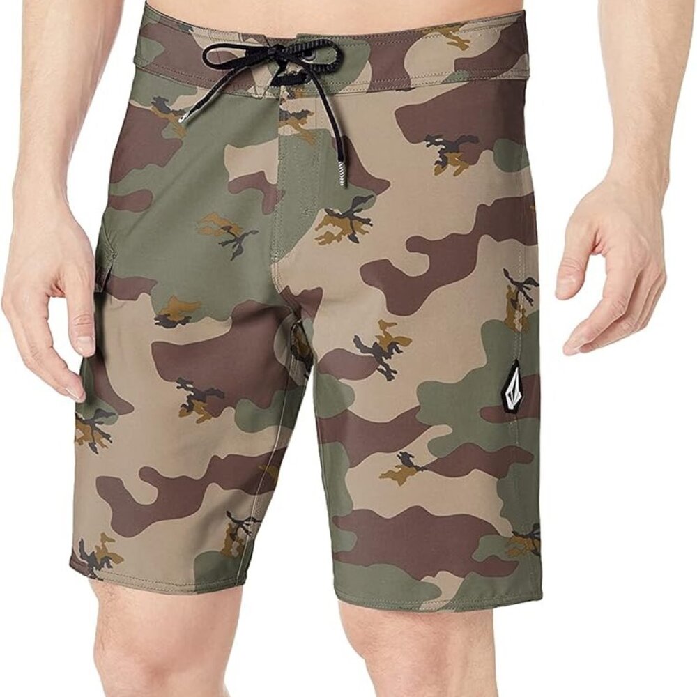 🌊 NWT Volcom Men’s Lido Print Mod-Tech Boardshorts – Size 34